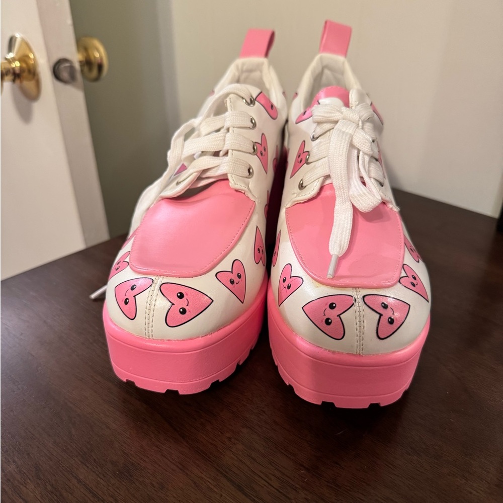 Pink heart shoes